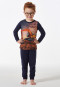 Schlafanzug lang Bagger dunkelblau - Boys World