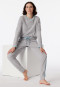 Pyjama long en coton bio gris foncé chiné - Casual Nightwear