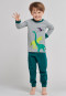 Pyjama lang boordjes dinosaurus grijs-gemêleerd/donkergroen - Supersaurus