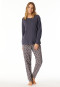 Pyjamas long pyjamas with graphite patterned cuffs - Comfort Essentials