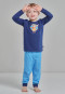 Schlafanzug lang Bündchen Organic Cotton Ringel Pirat dunkelblau - Capt´n Sharky