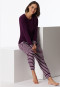 Pyjama longs bords-côtes prune - Casual Essentials