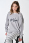 Pigiama lungo righe A righe grigio - Teens Nightwear