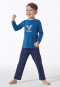 Pajamas long dragon checks blue - Boys World