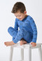 Pyjama lange fijnrib manchetten blauw - Kids Nightwear