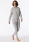 Pyjama long éponge leggings rayures gris chiné - Casual Essentials