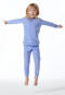 Schlafanzug lang Frottee Organic Cotton Bündchen Sterne flieder - Girls World