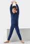 Pajamas long terry organic cotton cuffs space vehicles dark blue - Boys World