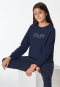 Pigiama lungo interlock blu scuro - Teens Nightwear