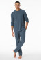 Schlafanzug lang Interlock jeansblau - Selected Premium Warming