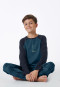 Pajamas long interlock checks mineral - Nightwear