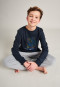 Pyjama lang interlock biologisch katoen manchetten antraciet - Acid Brights