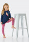 Pyjama lang interlock biologisch katoen legging tovenares college donkerblauw - Cat Zoe