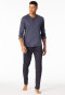 Pyjama lange knoopsluiting kolen - Fine Interlock