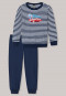 Pyjama long avec bandes de maintien bleu/blanc foncé - Race
