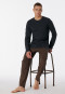 Pyjama long coton bio anthracite imprimé - Casual Nightwear