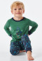 Pajamas long organic cotton cuffs excavator pixel green - Boys World
