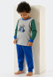 Pajamas long organic cotton cuffs dino pixel heather gray - Boys World