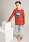 Pajamas long organic cotton cuffs Disconnect rust - Natural Love
