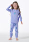 Schlafanzug lang Organic Cotton Bündchen Drache flieder - Girls World