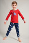 Pigiama lungo, polsini, in cotone biologico, orso polare, camion, rosso: Boys World