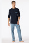 Pyjama long coton biologique carreaux admiral - Comfort Nightwear