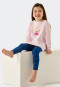 Schlafanzug lang Organic Cotton Leggings Kronen Prinzessin rosé - Girls World