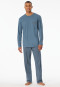 Long pyjamas Organic Cotton stripes graphite - Comfort Nightwear
