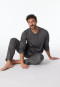 Paisley lange pyjama antraciet - Fine Interlock