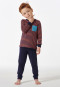Schlafanzug lang Ringel dunkelblau - Boys World