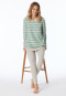 Pyjama long rayures leggings vert chiné - Casual Essentials