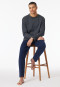 Schlafanzug lang Streifen anthrazit - Casual Essentials