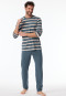 Pajamas long stripes denim blue - Casual Nightwear