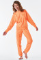 Pyjama long molleton coton bio bords-côtes abricot - Natural Rythm