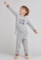 Schlafanzug lang unisex Bündchen Regenbogen grau-meliert - Rainbow Colours
