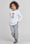 Schlafanzug lang unisex Nicki Bündchen Regenbogen weiß/grau-meliert - Rainbow Colours