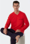 Pajamas long V-neck stripes red - ComfortFit