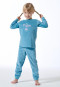 Pyjama lang velours manchetten sterren aquarium - Girls World