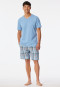 Shirt short sleeve v-neckline pacific blue - Mix+Relax