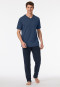 Shirt short sleeve v-neck royal - Mix+Relax