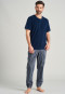 Shirt met korte mouwen badstof nachtblauw  Mix+Relax