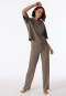 Tee-shirt manches courtes interlock coton bio taupe - Mix+Relax