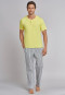 Shirt kurzarm Jersey Knopfleiste gelb - Mix+Relax