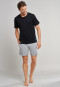 Shirt kurzarm Jersey Knopfleiste schwarz - Mix+Relax