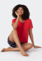 Shirt kurzarm Modal rot - Mix+Relax