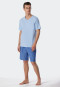 Tee-shirt manches courtes coton bio encolure en V bleu air - Mix+Relax