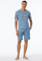 Shirt kurzarm Streifen blau-meliert - Mix+Relax