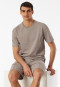 Shirt short sleeve sweat fabric clay red - Mix+Relax