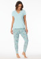 Shirt kurzarm tiefer V-Ausschnitt mint - Mix+Relax