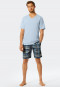Shirt korte mouwen V-hals air-blue- Mix+Relax